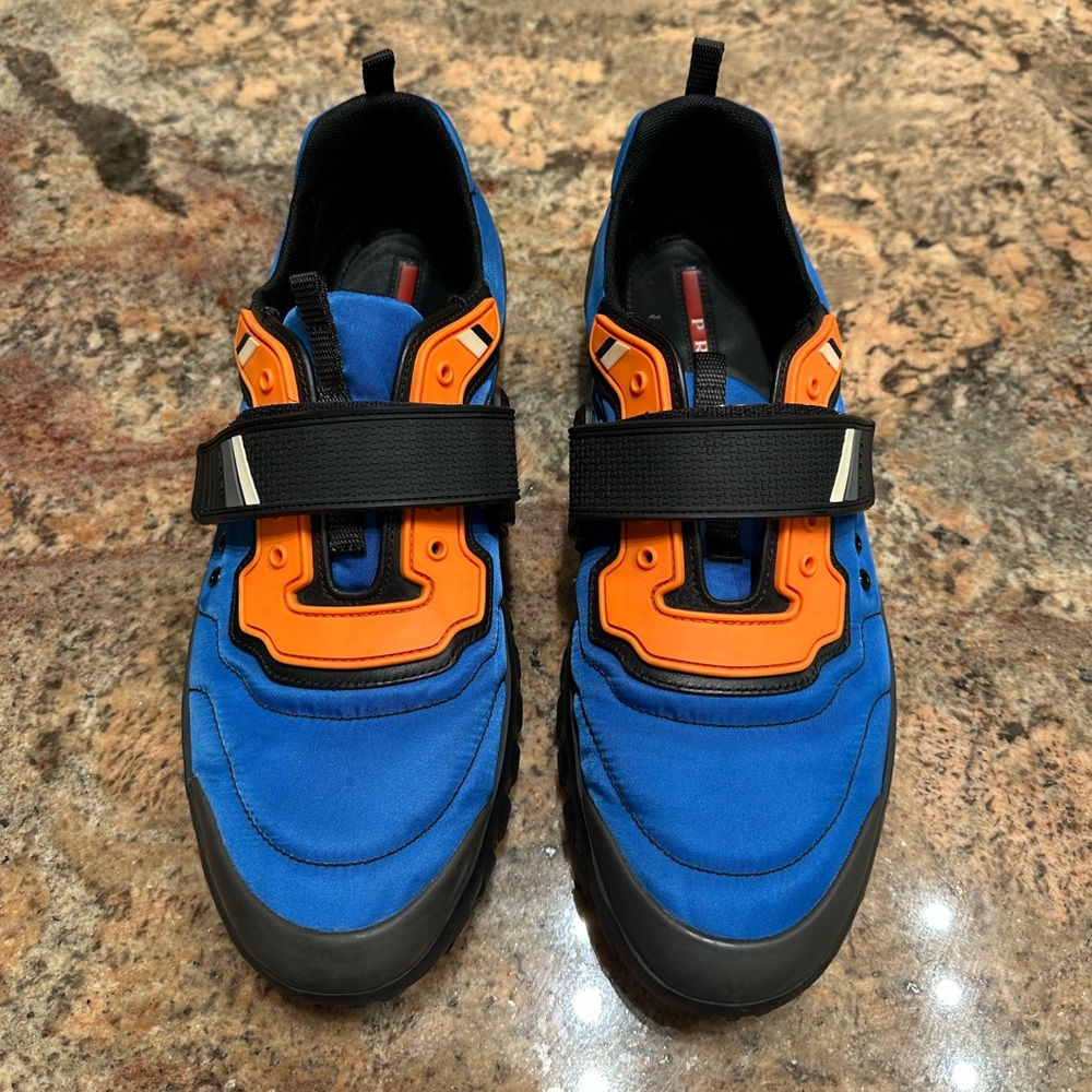 Prada Blue and Orange Men's Sneakers